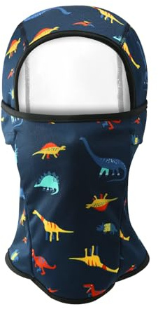SEYUFN Bebe Cagoule Enfant Bebe Fille Bonnet Enfant Garcon Cagoule Fille Bonnet Hiver Chaud Chapeau Garcon Ski Balaclava Sports (FR/ES, Âge, 2 Ans, 8 Ans, B-Noir Dinosaure)