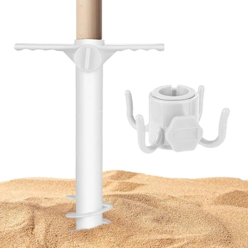 per ombrelloni da spiaggia | Aste di fissaggio per ombrellone all'aperto con gancio, per ombrellone, porta antiruggine per giardino cortile bordo mare piscina all'aperto