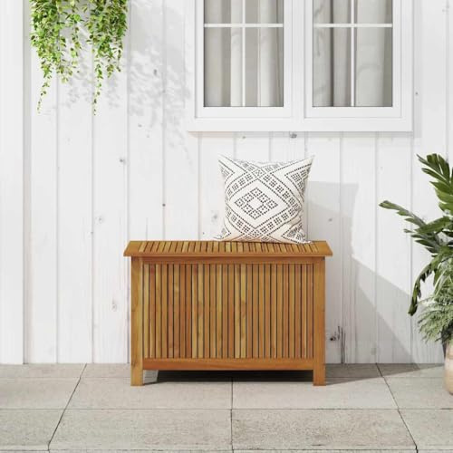 Générique Boîte de Rangement de Jardin 90x50x58 cm Bois d'acacia Massif, Meubles, Mobilier de Jardin, Coffres de Jardin, Brun, (Poids 15KG)