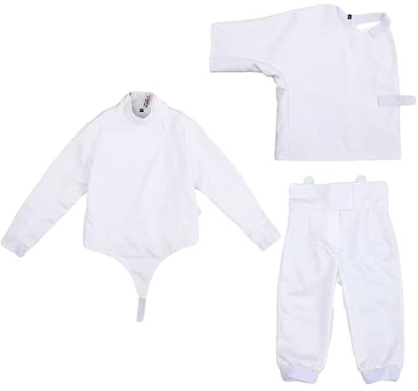 ZFNAHGNLJ 450N Fencing Uniform Set for Competitions, Breathable Puncture-Resistant Fencing Suit, Right Hand for Fencer Athletes(42)