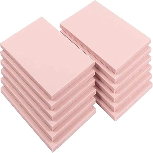 12 Pcs Blocs de Gravure pour Tampons en Caoutchouc, 10 x 15 cm Blocs à Sculpter Souples, Plaque de Gomme de Gravure pour Artisanat et Projets de Bricolage DIY, Facile à Sculpter (Rose)