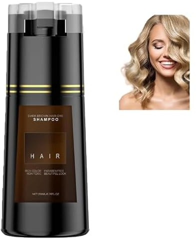 Shampooing teinture cheveux，Shampooing pour cheveux，Shampoo Tein-ture Instantanée Pour Les Hommes Et Les Femmes，shampooinng colorant 3 en 1