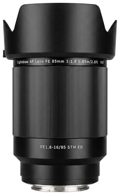 85 mm F1.8 AF-objektiv för Sony E-Mount fullformat porträtt fast brännvidd | Autofokus teleobjektiv, kompatibel med A7-serien A7R A7S, A6000-serien, ZV-E10, Vlog-porträtt