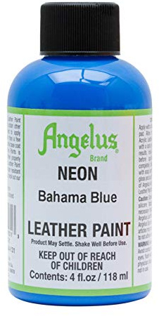 Angelus Leather Paint, 4 Ounce Jar, Bahama Blue