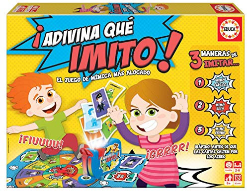 Educa - Adivina qué Imito | Juego de Mesa Familiar de Mímica | 3 Modos de Juego | Juegos de Mesa Entretenido y Creativo | A Partir de 6 años (16987)