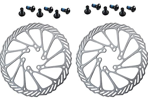 CYSKY 203mm Disque De Frein À Disque 2 Packs en Acier Inoxydable Disque De Frein À Vélo 6 Boulons pour La Plupart des Vélos Vélo De Route Vélo De Montagne BMX VTT