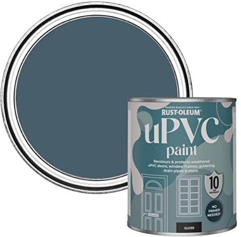 Rust-Oleum Blue uPVC Door and Window Paint In Gloss Finish - Blueprint 750ml