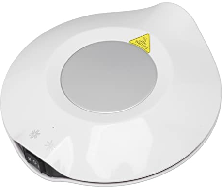 Chauffe-café Blanc, Dessous de Verre à Température Constante, Plaque de Refroidissement et de Chauffage, Chauffe-boissons USB pour Lait, Thé, Café, Adapté à Différentes Tasses
