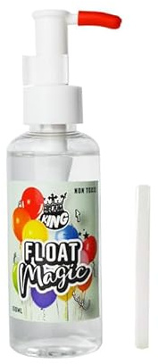 Helium King Float Magic Treatment for Helium Latex Balloons 100ml / 3.5 oz - Treats up to 50 9 Balloons Make your balloons Hi Float up to 25 times longer than without Float Magic Treatment