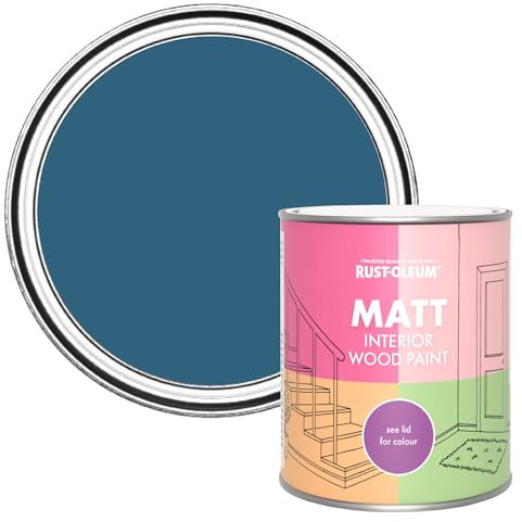 Rust-Oleum Blue Interior Wood Paint in Matt Finish - Cobalt 750ml