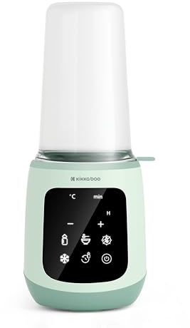 KikkaBoo Chauffe-biberon Électrique 4 en 1 CALDO, Chauffe Lait Maternel & Petits Pots, Stérilisateur Vapeur, Maintien au Chaud, Chauffe Rapide, Compatible Biberons Standards, Menthe