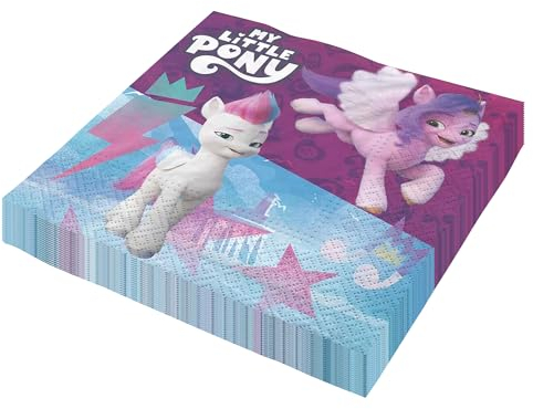 Party Factory `My Little Pony´ 20 Papier Servietten, 33x33cm, bunt, 3-lagig, Einwegservietten für Kindergeburtstag oder Mottoparty