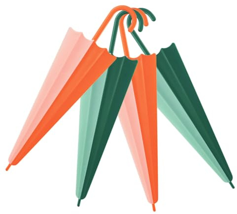 DEARMAMY 4piezas Limpiacristales Diseño De Paraguas Herramientas De Limpieza para Ducha Limpiacristales para Espejos y Ventanas