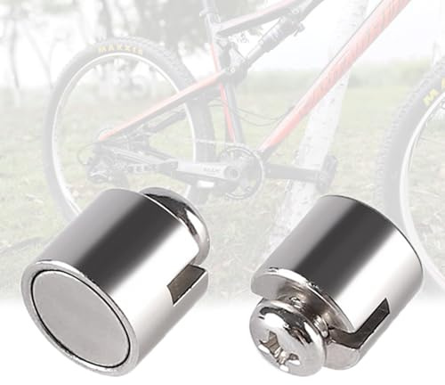 LIUYIDM 2 Pezzi Argento Magnete a Raggi magnetici,Biciclette Tachimetro Magneti,Raggi Ruote Magneti,Magnete Universale per Computer,Ciclismo Parti di Ricambio,per Misurare la Distanza di velocità