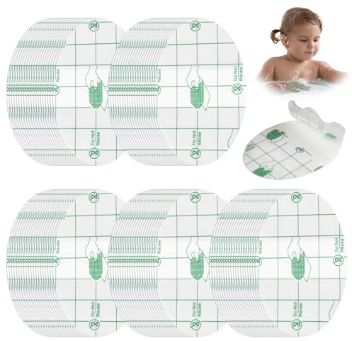 100 Autocollant Oreille Etanche, Pansement Oreille Piscine Transparent pour Enfants, Ultra Fins et Confortables pour Natation, Douche, Surf, Protection Fiable Contre l'Eau
