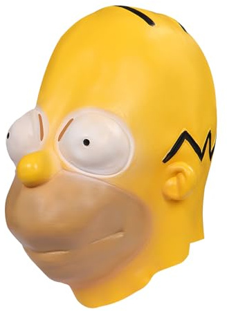 Walwoak Homer Simpson Mask Adult Full Latex Mask Masquerade Cosplay Halloween Party Costume Props