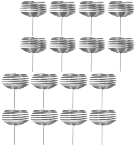 Uonlytech 16 Cestas Redondas de Acero Inoxidable para Fertilización de Bonsáis y Orquídeas, Caja de Abono Fácil de Limpiar para Jardinería en Macetas