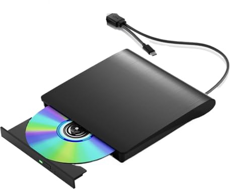 MOOILKO USB 3.0 portátil 3D BD-RW Unidad BLU-Ray Externa BD DVD Reproductor de CD Lector grabadora Archivado y Copia de Seguridad de Datos(Nero)