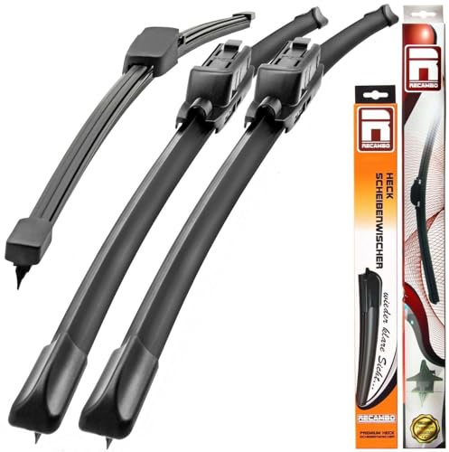 Recambo - Spazzole Tergicristalli Gommini Anteriori e Posteriori (Set da 3: 600 mm475 mm325 mm)