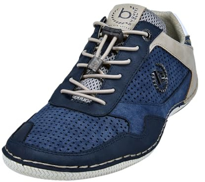bugatti man Herren Mokassins, Männer Sneaker,straßenschuhe,Freizeitschuhe,Derby schnürung,sportlich,maennlich,Dark Blue/Blue (4140),40 EU/EU UK
