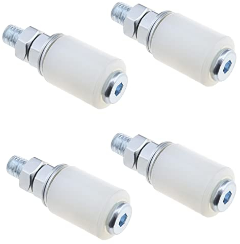 ECSiNG Lot de 4 roulettes en nylon pour porte coulissante, porte de grange - Accessoires pour portes coulissantes, portes électriques, garage, 27 x 35 mm