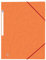 OXFORD 50 Stück Mappen, 3 Klappen, Top File + A4, mit Gummizug, Einband, Orange