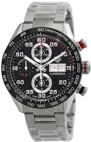 TAG Heuer Carrera Chronograph Automatik Schwarzes Zifferblatt Herrenuhr CBN2A1AA.BA0643 Schwarz 44mm Modern, Schwarz , 44 mm, Modern