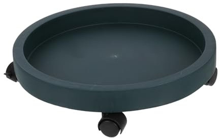 BESPORTBLE Châssis Rond pour Pots De Fleurs avec roulettes Base De Jardinière Mobile Soucoupe Robuste Support De Plantes Déplaçable pour Usage Intérieur Et Extérieur