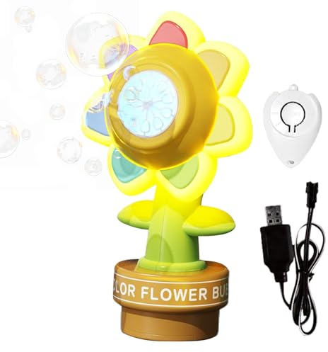 Macchina per bolle di girasole, decorazione auto girasole oscillante, USB ricaricabile a bolle d'aria per campeggi giardino compleanno piscina all'aperto
