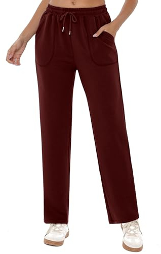 Crewhpo Womens Joggers Straight Leg Sweatpants Casual Pants Sports Trousers
