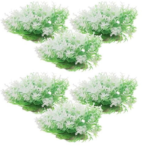 PENIKOKO 6 Pezzi Piante Artificiali Realistiche per Acquari Decorazioni Resistenti allo Sbiadimento per Vasche di Pesci di Varie Dimensioni Facili da Installare per Ambienti Interni