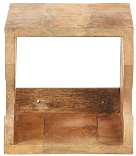 Generico Supporto Bicicletta da Parete 35x25x25 cm in Legno Mango Grezzo,Portabiciclette per Veicoli