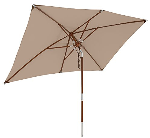 anndora Sonnenschirm Balkonschirm knickbar 200x300 cm wasserabweisend Dark Natural