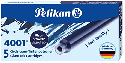 Pelikan Großraum-Tintenpatronen 4001 Tinte Blau-Schwarz, 5 Stück