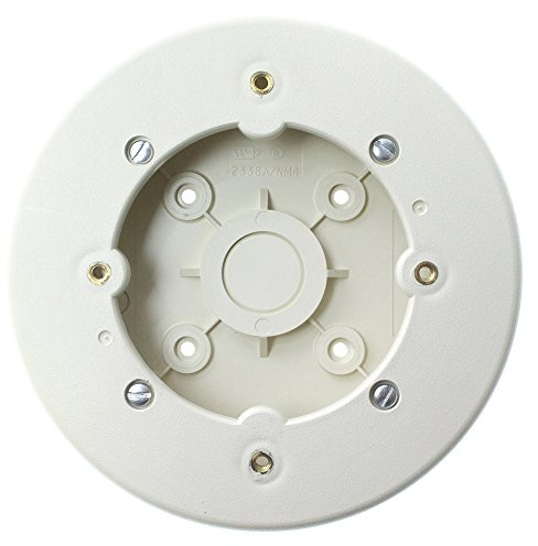 Wiremold Legrand 2338A 5-1/2 NonMetallic Round Fixture Box Fitting Single Channel, Ivory