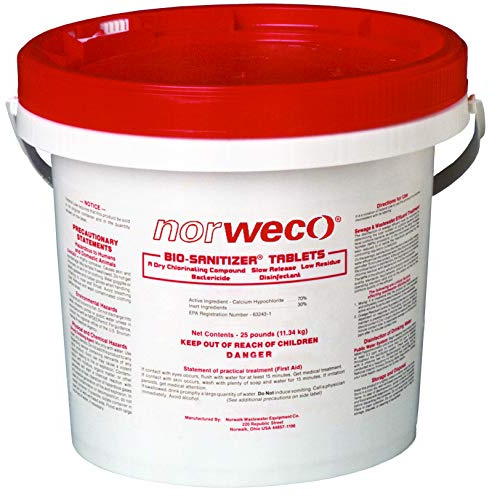 Norweco 25lb. Bio-Sanitizer Chlorine Tablets for Aerobic or Septic Systems