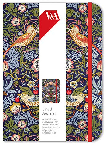 V&A William Morris Strawberry Thief Elasticated Journal (12.7 x 17.7 cm)
