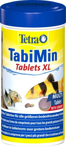 Tetra Tablets TabiMin XL - Tabletten Fischfutter für alle größeren Bodenfische, insbesondere für Bodenfische mit größerem, unterständigem Maul, 133 Tabletten Dose