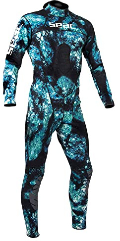 Seac Camo Traje Húmedo para Apnea y Pesca Submarina, Unisex Adulto, Azul, XL