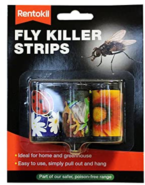 Rentokil FF105 Pesticide Free Fly Killer Strip, Clear