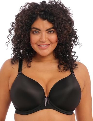 Elomi Women's Plus Size Bijou Underwire Banded Molded Bra, Black,38GG,UK