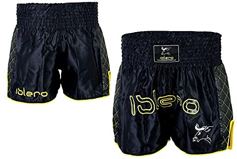Islero Muay Thai Fight Shorts MMA Kick Boxing Grappling Martial Arts Gear UFC Men (X-Large)