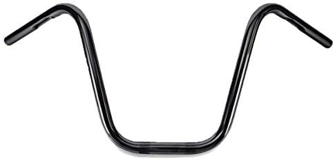 Burly Brand Guidon de suspension à bas étroit – Hauteur 30,5 cm, finition noire, pour Harley Davidson et la plupart des motos (B28-348)