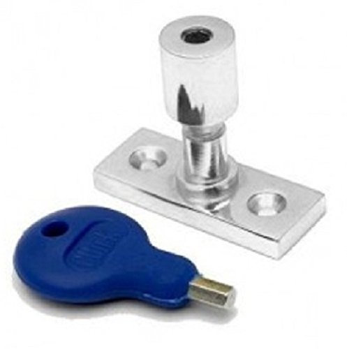 Carlisle Brass Locking Casement Stay Locking Pin with Key (Polished Chrome)