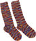GURU SHOP Handgestrickte Schafwollsocken, Haussocken, Nepal Socken, Regenbogen, Wolle, Size:M (37-39)