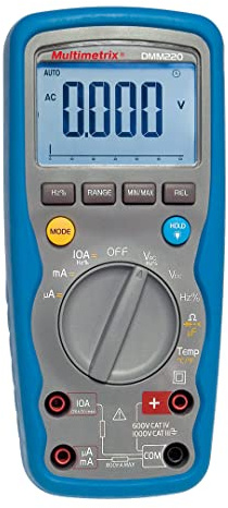 Multimetrix DMM 220 Hand-Multimeter digital Wasserdicht (IP67) CAT III 1000 V, CAT IV 600V Anzeige (