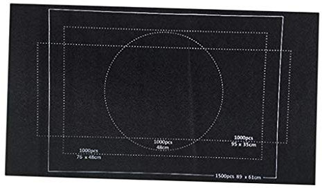 SM SunniMix Rouleau de Puzzle Grand pour 1500-3000 Pièces - Tapis de Jeu et Accessoires en Feutre, Noir