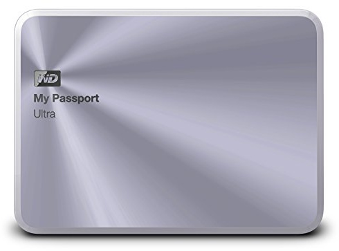 WD 2TB Silver My Passport Ultra Metal Edition Portable External Hard Drive - USB 3.0 - WDBEZW0020BSL-NESN