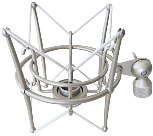 keepdrum MS089SV Silver Mikrofon-Spinne Shockmount elastische Halterung für G-Track AT2020/USB+