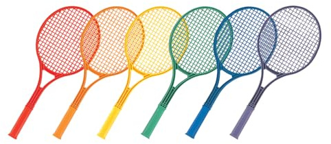 Champion Sports 21-Inch Plastic Tennis Racquet Set Assorted Colors